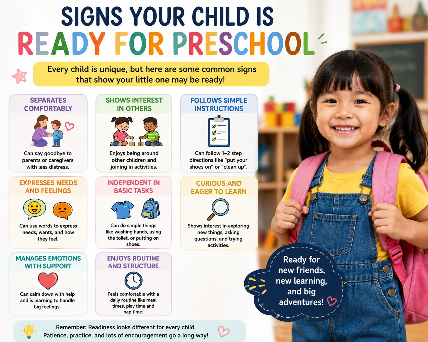 Sign that your child is getting ready for preschool!